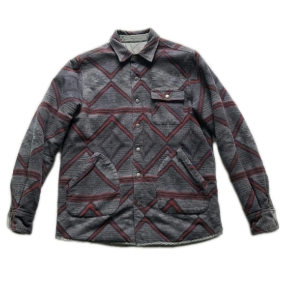 Faherty Mens Aztec Printed Bondi Reversible Jacket M - Picture 1 of 9